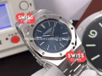 Audemars Piguet Royal Jumbo Oak Extra Thin Blue Dial 904L Steel Swiss Replica - 1:1 Mirror Super Clone Watch