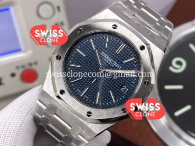 Audemars Piguet Royal Jumbo Oak Extra Thin Blue Dial 904L Steel Swiss Replica - 1:1 Mirror Super Clone Watch
