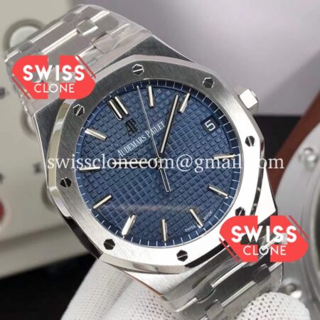 Audemars Piguet Royal Oak 15500 41MM Blue Dial 904L Steel High Resolution View
