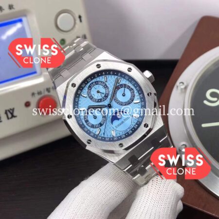 Audemars Piguet Royal Oak Perpetual Calendar 26574 Light Blue Dial Swiss 1:1 Super Clone Watch