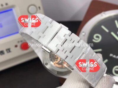 Audemars Piguet Royal Oak Perpetual Calendar Swiss Replica White PVD Casing in Blue Dial Super Clone Watch