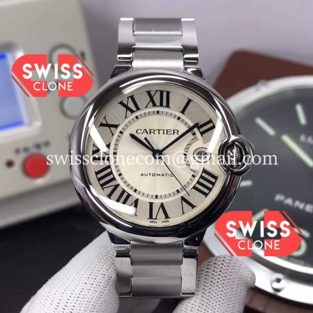 Ballon De Cartier Swiss Automatic 1:1 Mirror Quality 42MM in Steel Casing Super Clone Watch