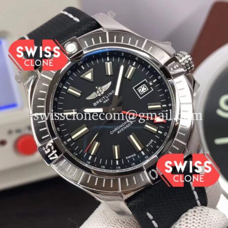 Breitling Avenger 43 Automatic Black Dial Leather High Resolution View