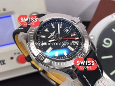 Breitling Avenger 43 Automatic Black Dial Leather 1:1 Super Clone Watch