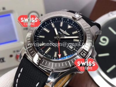 Breitling Avenger 43 Automatic Black Dial Leather 1:1 Super Clone Watch
