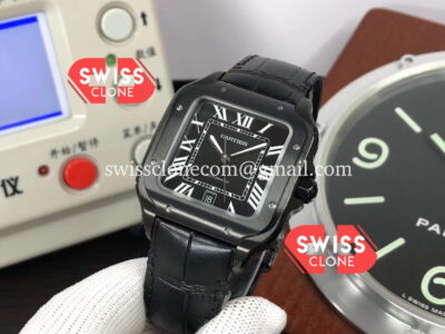 Cartier "Santos De Cartier" Mens XL PVD Coated High Resolution View