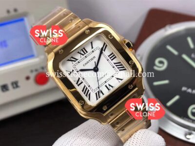 Cartier Santos De Cartier XL 40MM 1:1 Rose Gold Casing Swiss Replica Super Clone Watch