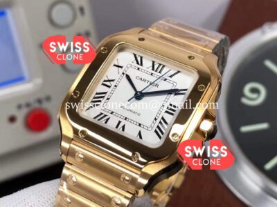 Cartier Santos De Cartier XL 40MM 1:1 Rose Gold Casing Swiss Replica Super Clone Watch