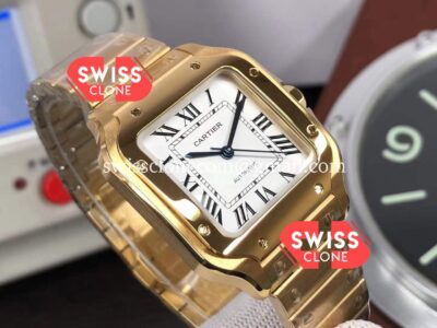 Cartier Santos De Cartier XL 40MM 1:1 Rose Gold Casing Swiss Replica Super Clone Watch