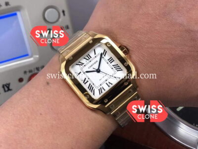 Cartier Santos De Cartier XL 40MM 1:1 Rose Gold Casing Swiss Replica Super Clone Watch