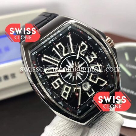 Rolex Franck Muller Vanguard Yachting V45 Steel Black Dial High Resolution View