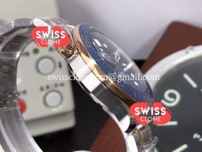 Omega Seamaster 300M Co-Axial Master Chronometer Blue Dial Two Tone Casing 1:1 Mirror Super Clone Watch
