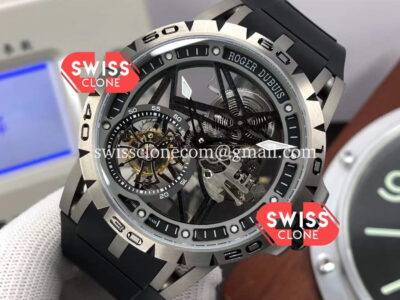 Roger Dubuis Excalibur Spider Flying Tourbillon Skeleton Titanium Casing 45MM 1:1 Mirror Super Clone Watch