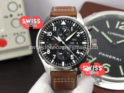 IWC Pilot Chronograph Edition Black Dial 1:1 Mirror Replica Super Clone Watch