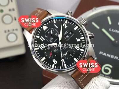 IWC Pilot Chronograph Edition Black Dial 1:1 Mirror Replica Super Clone Watch