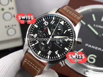 IWC Pilot Chronograph Edition Black Dial 1:1 Mirror Replica Super Clone Watch