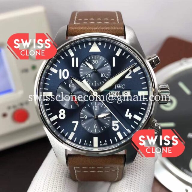 IWC Pilot Chronograph Edition Blue Dial 1:1 Mirror Replica Super Clone Watch