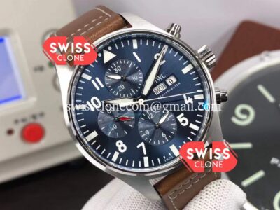 IWC Pilot Chronograph Edition Blue Dial 1:1 Mirror Replica Super Clone Watch