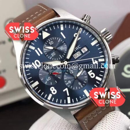 IWC Pilot Chronograph Blue Dial High Resolution View