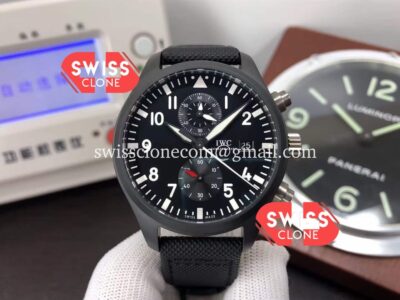IWC Pilot's Top Gun Chronograph IW389001 1:1 Ceramic Case Ultimate Mirror Super Clone Watch
