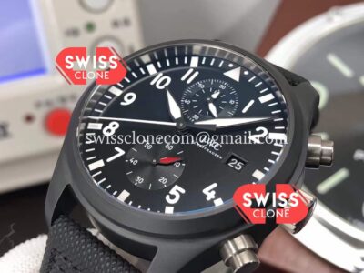 IWC Pilot's Top Gun Chronograph IW389001 1:1 Ceramic Case Ultimate Mirror Super Clone Watch