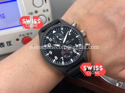 IWC Pilot's Top Gun Chronograph IW389001 1:1 Ceramic Case Ultimate Mirror Super Clone Watch