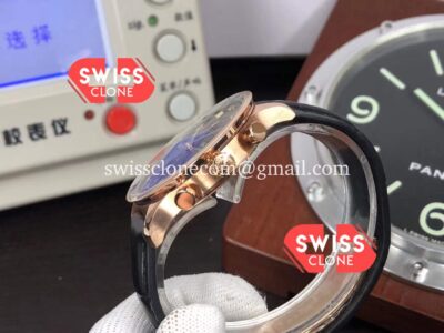 IWC Portuguese Chronograph Swiss Watch in Rose Gold Case Brown Dial - 1:1 Mirror Super Clone Watch