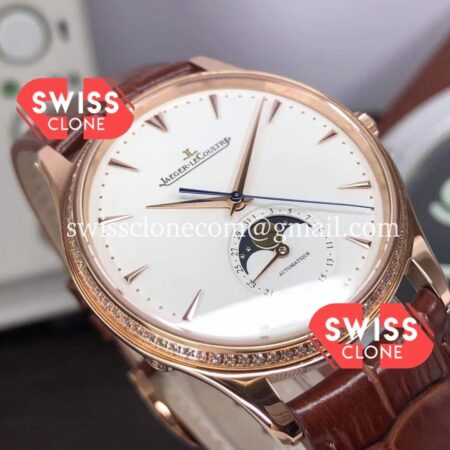 Rolex Jaeger LeCoultre Ultra Thin Moon Pink Gold High Resolution View