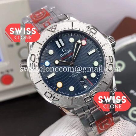 Omega Seamaster 300M "Beijing 2022" Co-Axial Master Chronometer Blue Dial Titanium Bezel Super Clone Watch