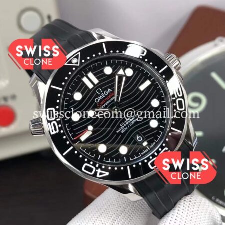 Omega Seamaster 300M Co-Axial Master Chronometer Black Dial Rubber Super Clone Watch