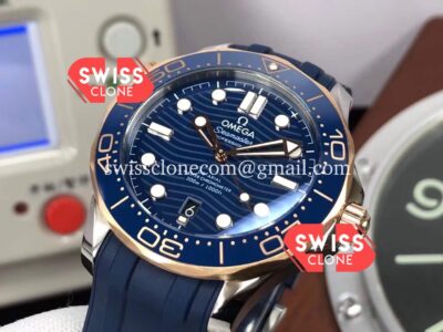 Omega Seamaster 300M Co-Axial Master Chronometer Blue Dial Rubber Super Clone Watch