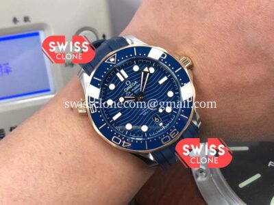 Omega Seamaster 300M Co-Axial Master Chronometer Blue Dial Rubber Super Clone Watch