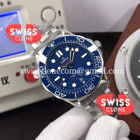 Omega Seamaster 300M Master Chronometer Blue Dial 904L Steel Swiss 1:1 Super Clone Watch