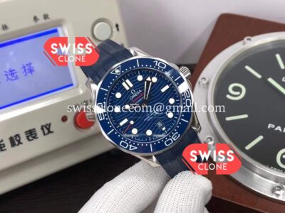 Omega Seamaster 300M Master Chronometer Blue Dial Rubber 1:1 Super Clone Watch