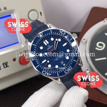 Omega Seamaster 300M Master Chronometer Blue Dial Rubber 1:1 Super Clone Watch