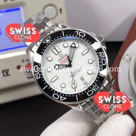 Omega Seamaster 300M Master Chronometer White Swiss 904L Steel 1:1 Mirror Super Clone Watch