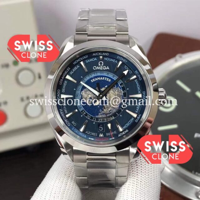 Omega Seamaster Aqua Terra 150M GMT Worldtime Swiss 1:1 Super Clone Watch