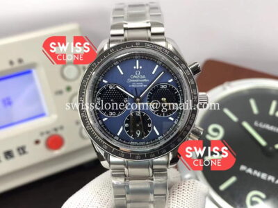 Omega Speedmaster Racing Blue Dial 904L Steel Chronograph 1:1 Mirror Super Clone Watch
