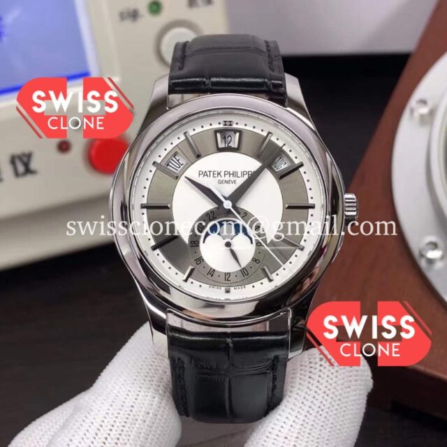 Patek Philippe 5205-001 Grey Dial Complications MoonPhase 1:1 Mirror Swiss Super Clone Watch