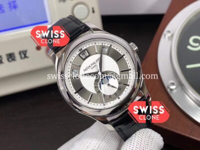 Patek Philippe 5205-001 Grey Dial Complications MoonPhase 1:1 Mirror Swiss Super Clone Watch