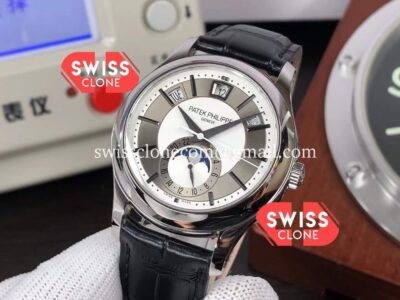Patek Philippe 5205-001 Grey Dial Complications MoonPhase 1:1 Mirror Swiss Super Clone Watch