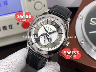 Patek Philippe 5205-001 Grey Dial Complications MoonPhase 1:1 Mirror Swiss Super Clone Watch