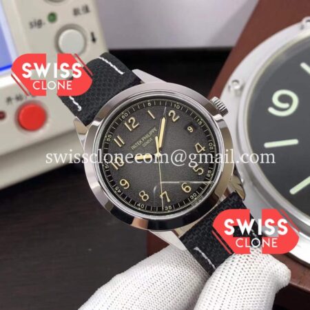 Patek Philippe Calatrava 5226G-001Hybrid Leather/Canvas Strap 904L Steel 1:1 Mirror Super Clone Watch
