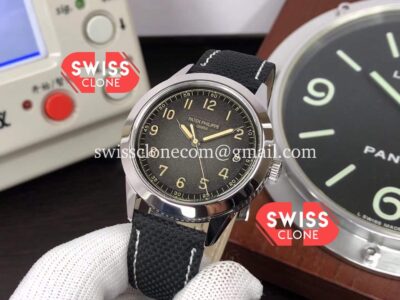 Patek Philippe Calatrava 5226G-001Hybrid Leather/Canvas Strap 904L Steel 1:1 Mirror Super Clone Watch