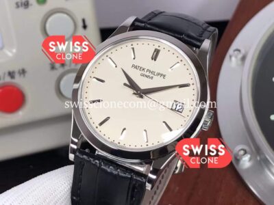 Patek Philippe Calatrava Swiss Replica 5227G-001 White Dial 1:1 Mirror Super Clone Watch