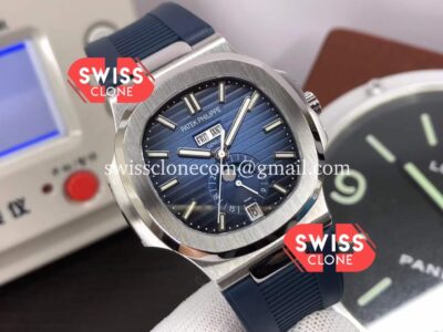 Patek Philippe Nautilus 5726A Blue Dial Rubber Strap 1:1 Mirror Swiss Super Clone Watch