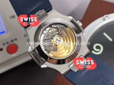 Patek Philippe Nautilus 5726A Blue Dial Rubber Strap 1:1 Mirror Swiss Super Clone Watch