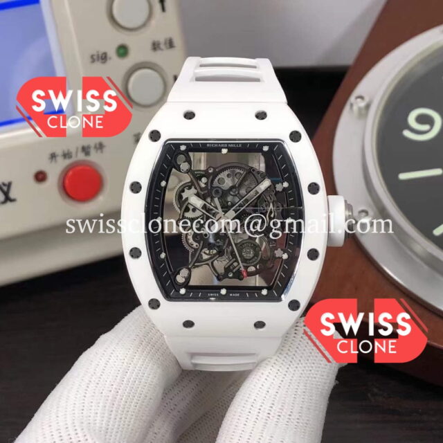 Richard Mille RM 055 Bubba Watson White Ceramic Casing 1:1 Super Clone Watch