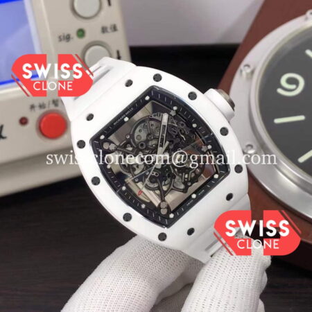 Richard Mille RM 055 Bubba Watson White Ceramic High Resolution View