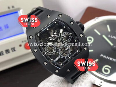 Richard Mille RM011 Felipe Massa 1:1 Mirror Black Ceramic Case Super Clone Watch